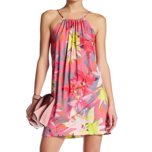 💕TRINA TURK💕 Halter Floral Print Mini Dress - Picture 3 of 8